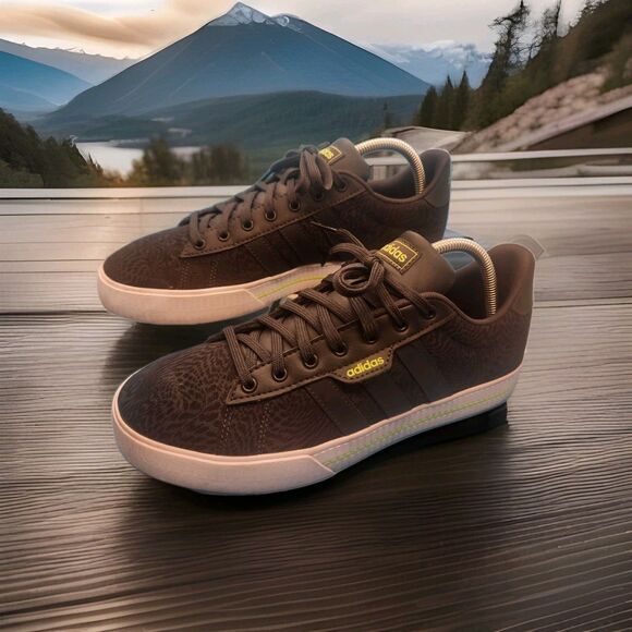 Adidas Daily 3.0 Shoes Sneaker Black / Grn Sz.10 Snakeskin Carbon Texture GV7352 - Picture 2 of 7